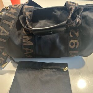 Black and Gold Authentic Fendi Duffel Bag